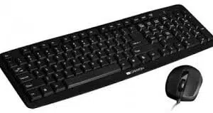 Комплект клавиатура и мишка с кабел CANYON CNE-CSET1 COMBO USB Черен