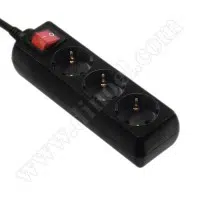 Разклонител HAMA 220V с 3-гнезда 1.4метра ключ черен